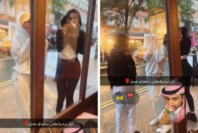 شاهد ردة فعل مجنونة لفتيات بريطانيات عند رؤيتهن شاب سعودي في مقهى..لن تصدقوا ماذا طلبن منه!