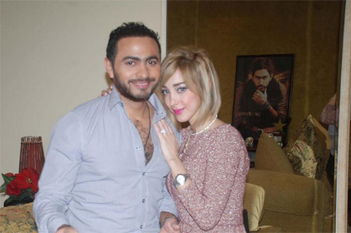 تامر حسني زوجته