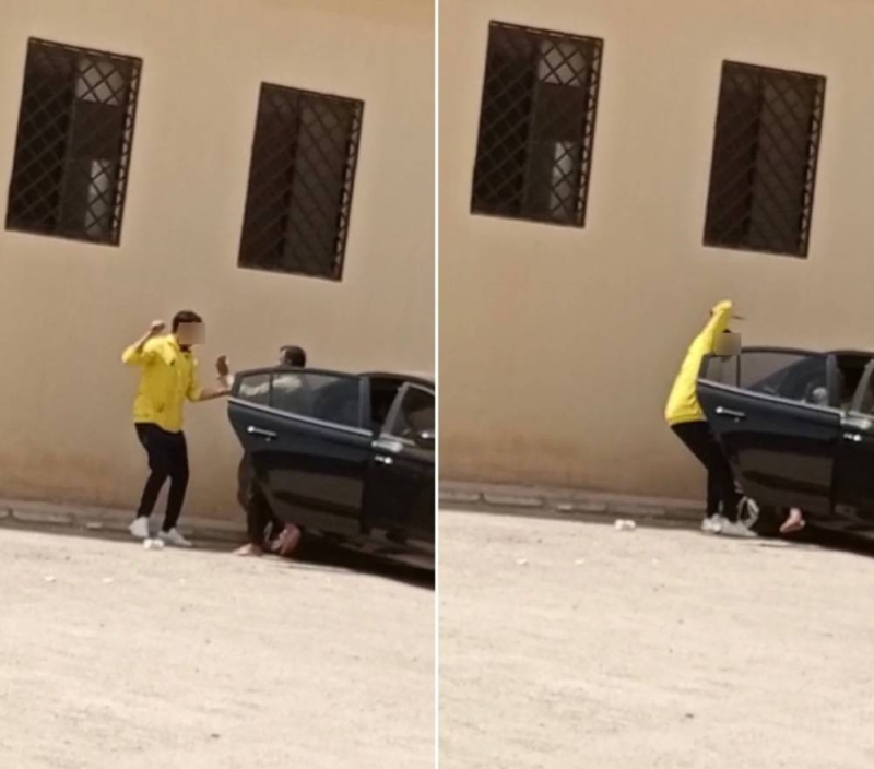  مدمن شبو يفاجئ سائق ويعتدي عليه بـ 12 طعنة أمام مدرسة في السعودية..شاهد 