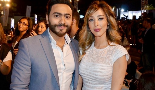 تامر حسني وزوجته بوسيل