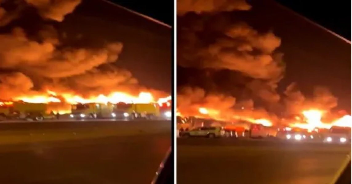 تصاعد اللهب في سماء الرياض