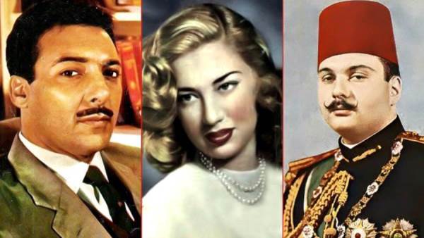 الملك فاروق وكاميليا ورشدي اباظة