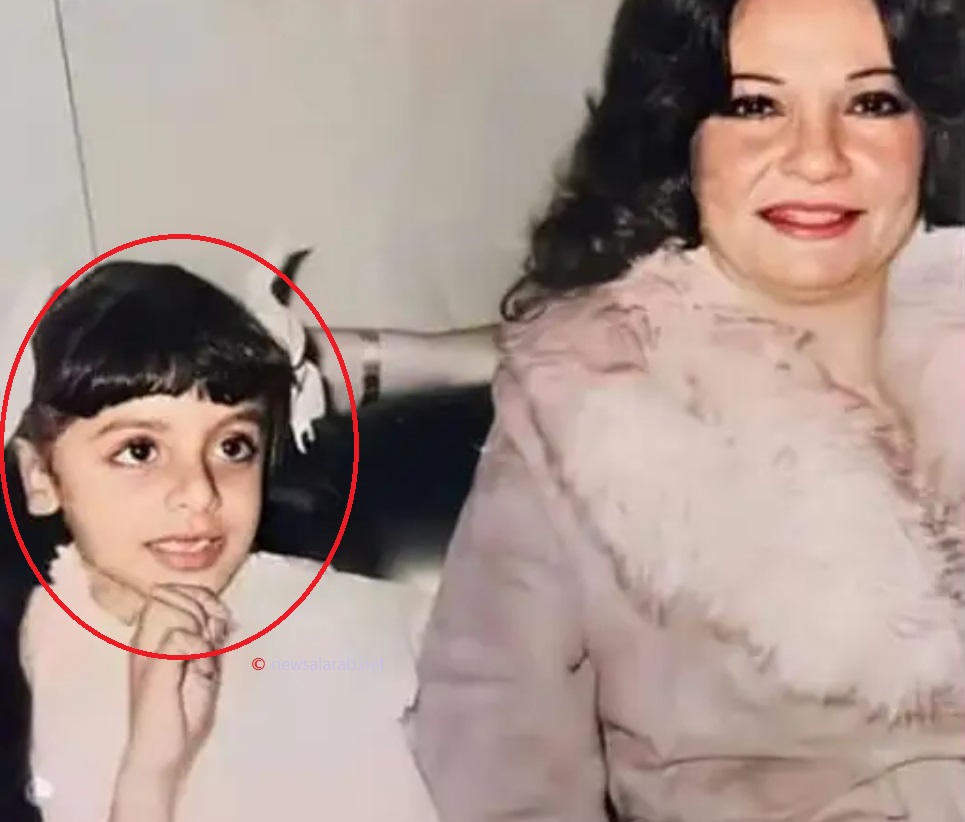الفنانة انغام في طفولتها