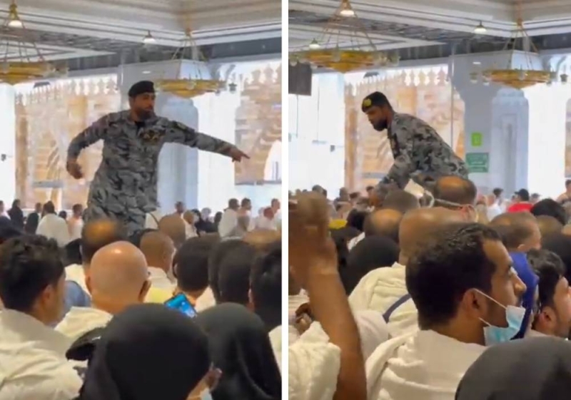شاهد رجل أمن سعودي يفعل شيئاً لم يخطر على البال و لم يصدقه أحد في ساحة المسجد الحرام جعله على لسان الجميع !!